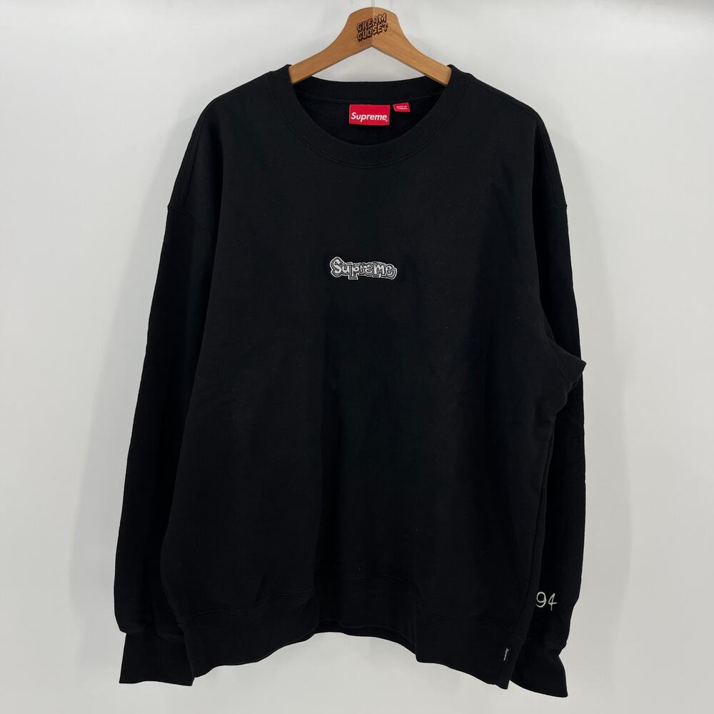 SS21 2021 Supreme NYC Mark Gonzales Gonz Graffiti Logo Crewneck Sweater Black L
